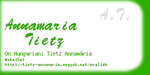 annamaria tietz business card